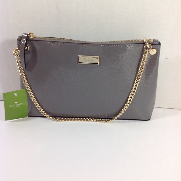 Kate Spade Grey Purse w/ detachable strap - Picture 2 of 8